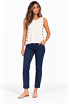 Blusa amore botoes baunilha..